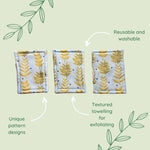 Yellow Foliage Reusable Exfoliating Pads