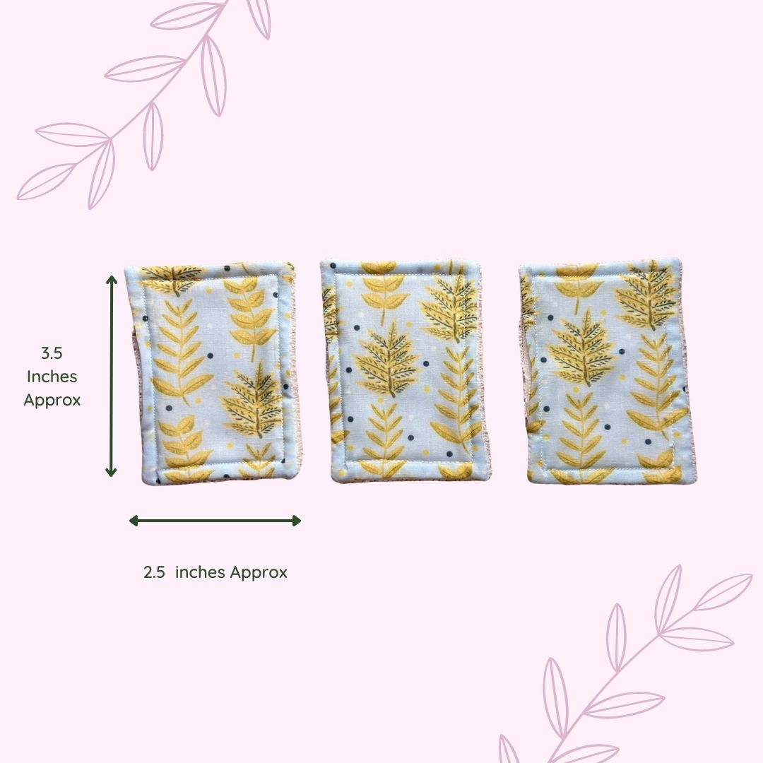 Yellow Foliage Reusable Exfoliating Pads