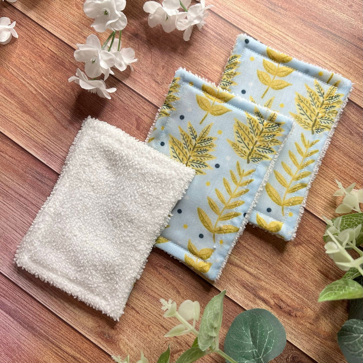 Yellow Foliage Reusable Exfoliating Pads