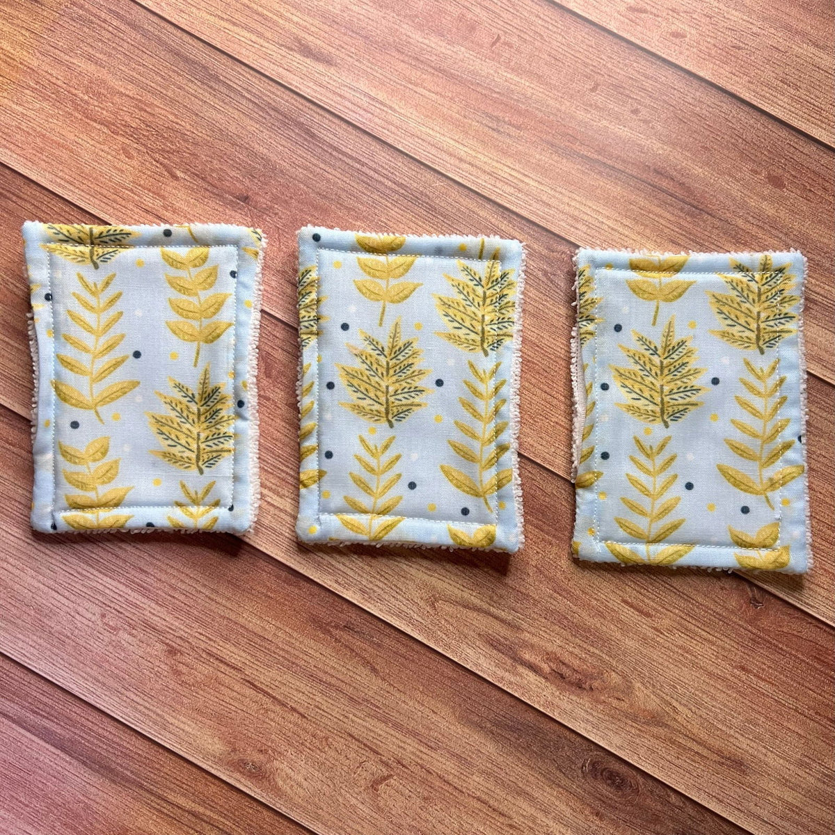 Yellow Foliage Reusable Exfoliating Pads