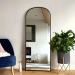 Yōko- Black Metal Gentle Arch Mirror - 150cm x 60cm,