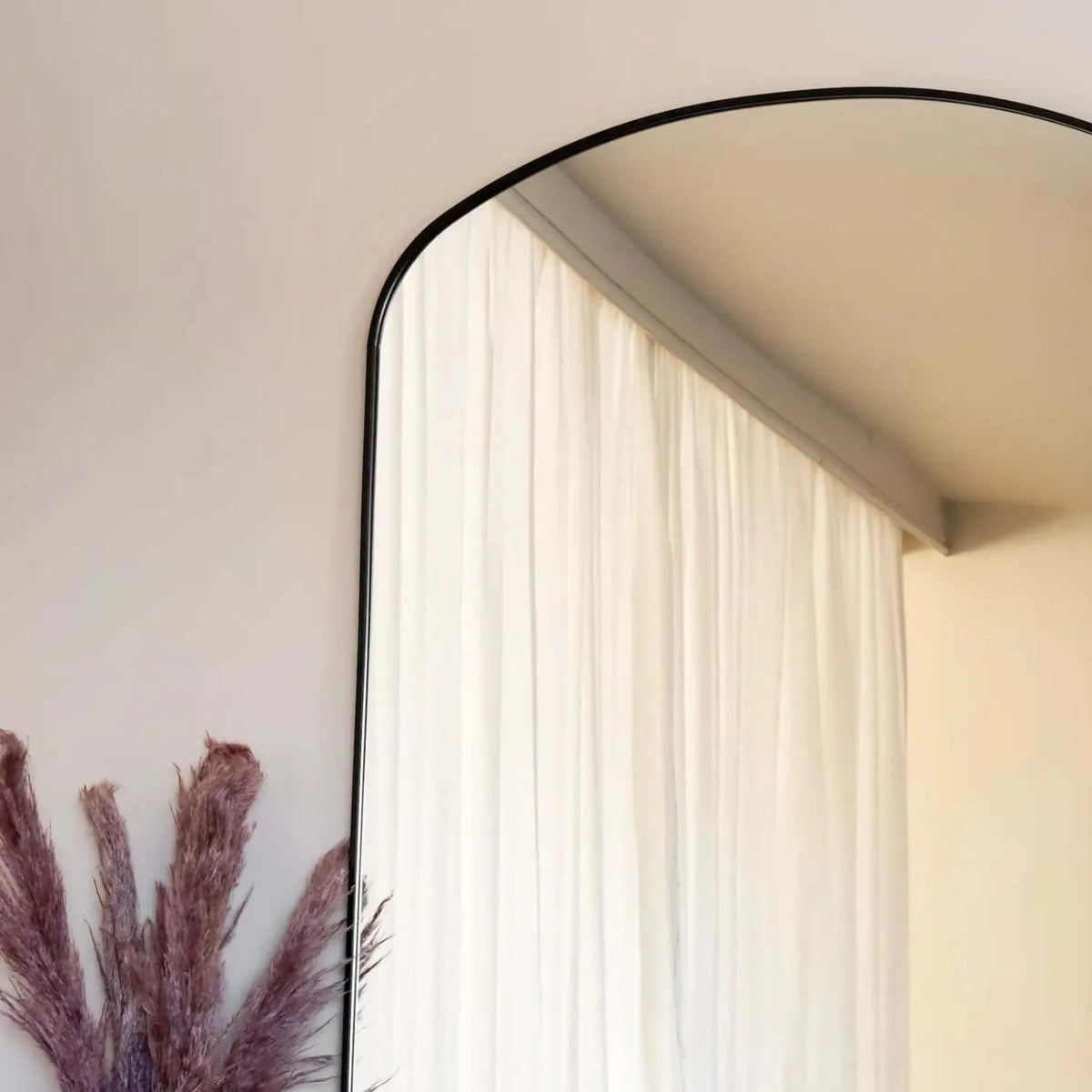 Yōko- Black Metal Gentle Arch Mirror - 180cm x 105cm