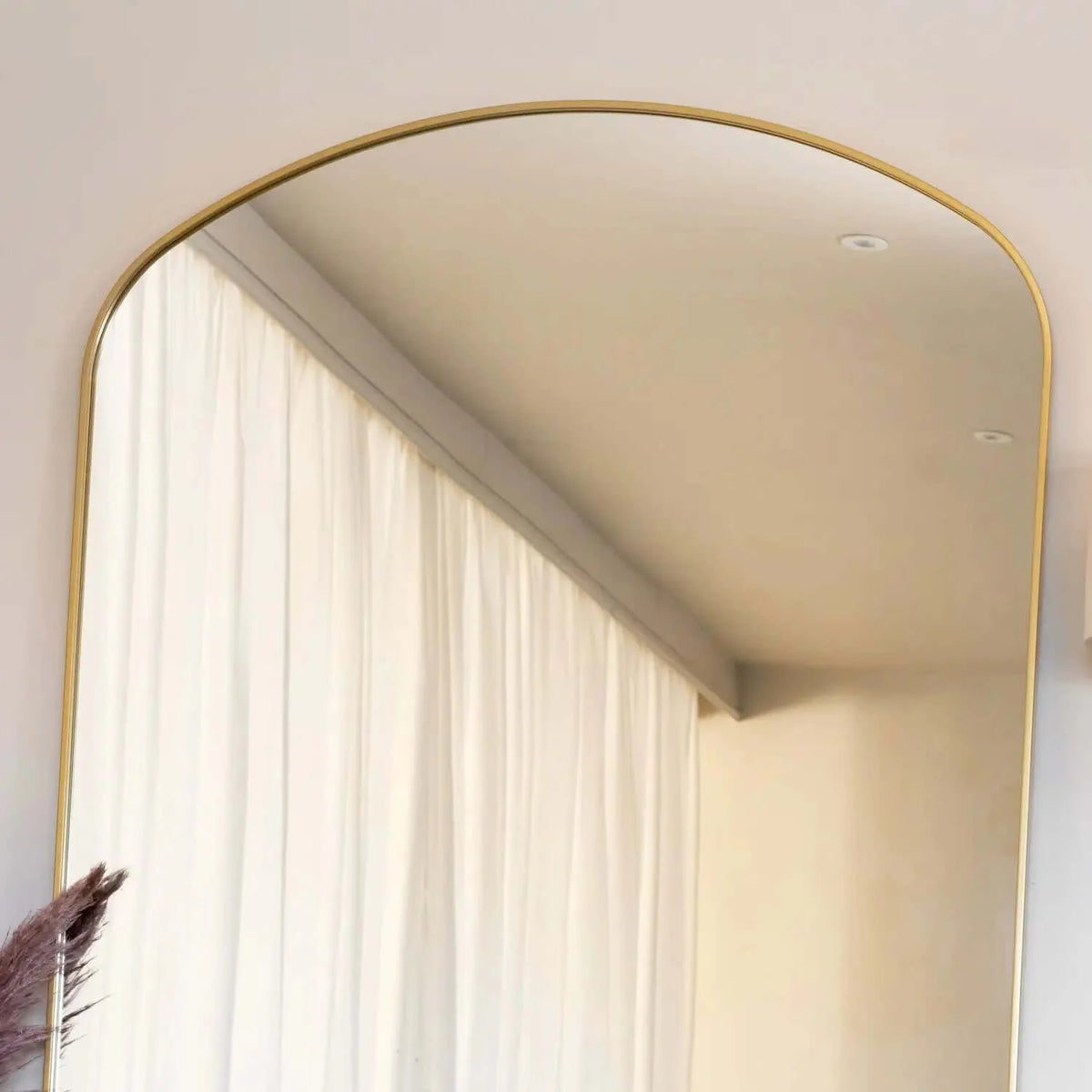 Yōko- Gold Metal Gentle Arch Mirror - 180cm x 105cm.