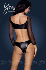 Yesx Mesh Vinyl Teddy Black