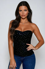 YesX Sequin Corset Black
