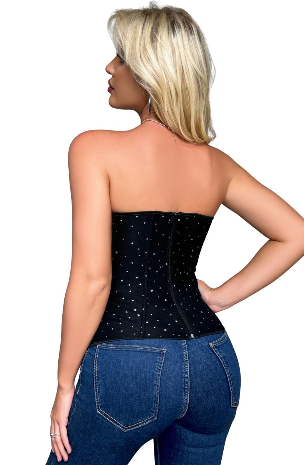YesX Sequin Corset Black