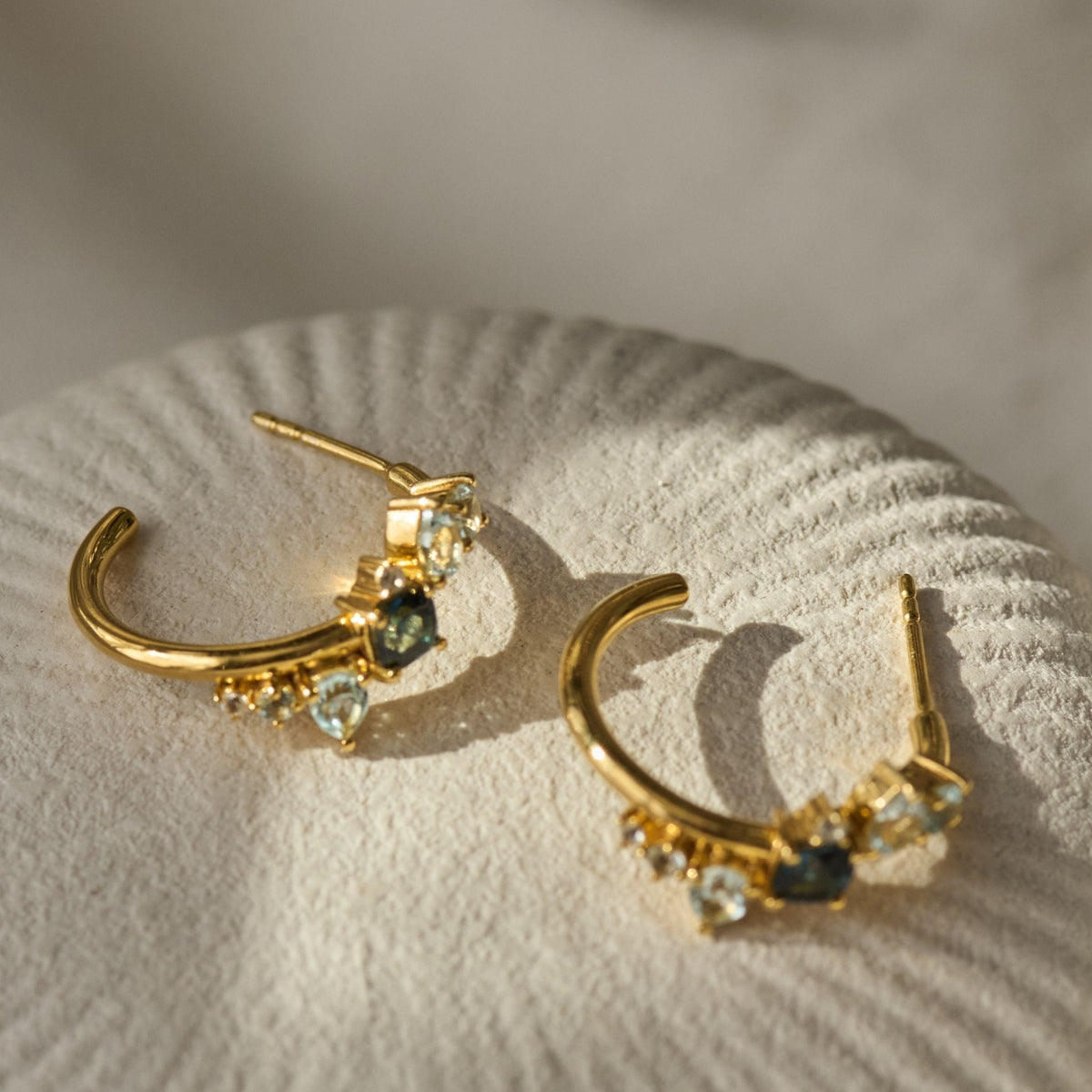 Dainty London Gold Topaz Gemstone Zaria Earrings