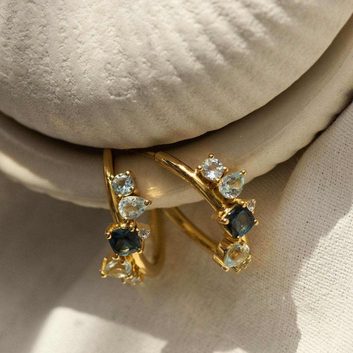 Dainty London Gold Topaz Gemstone Zaria Earrings