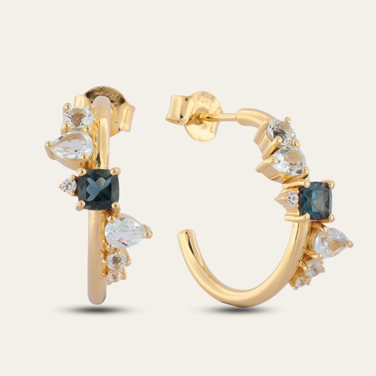 Dainty London Gold Topaz Gemstone Zaria Earrings