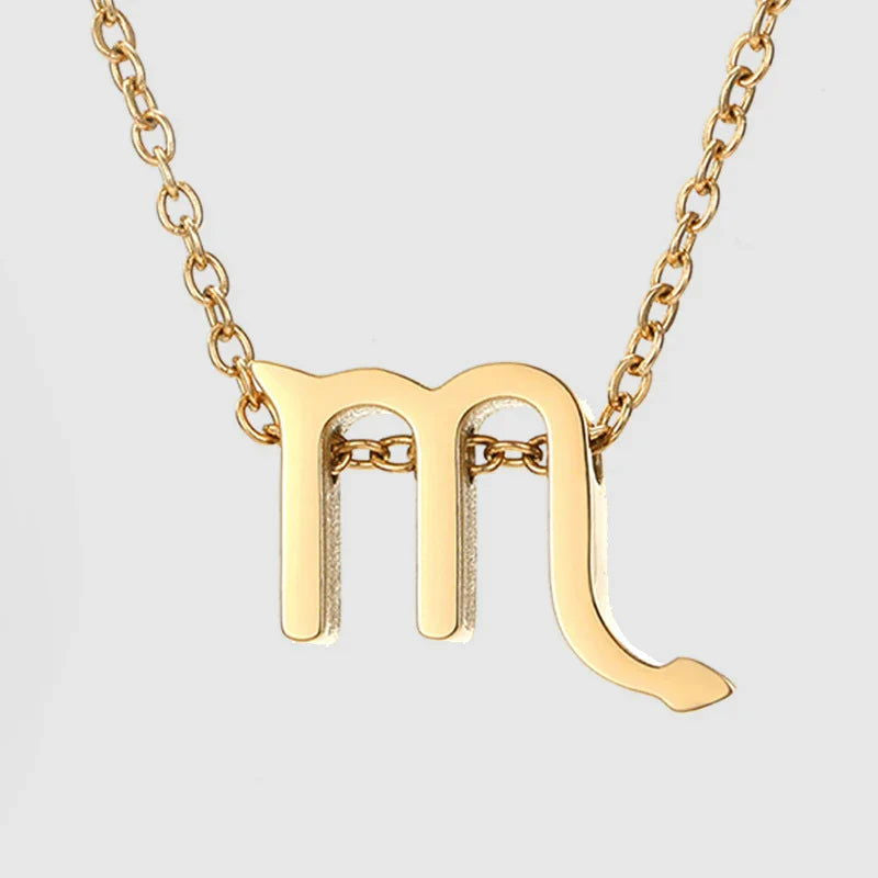 Zodiac Sign Splendour Necklace - Gold/Silver YX36093 Scorpio