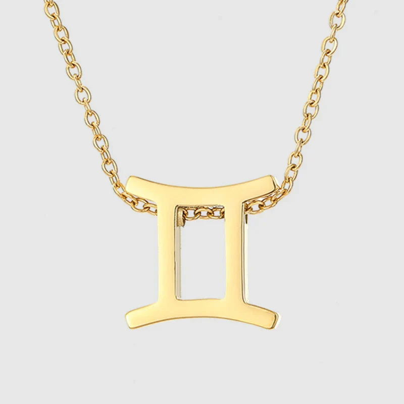 Zodiac Sign Splendour Necklace - Gold/Silver YX36093 Gemini