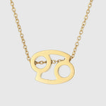 Zodiac Sign Splendour Necklace - Gold/Silver YX36093 Cancer