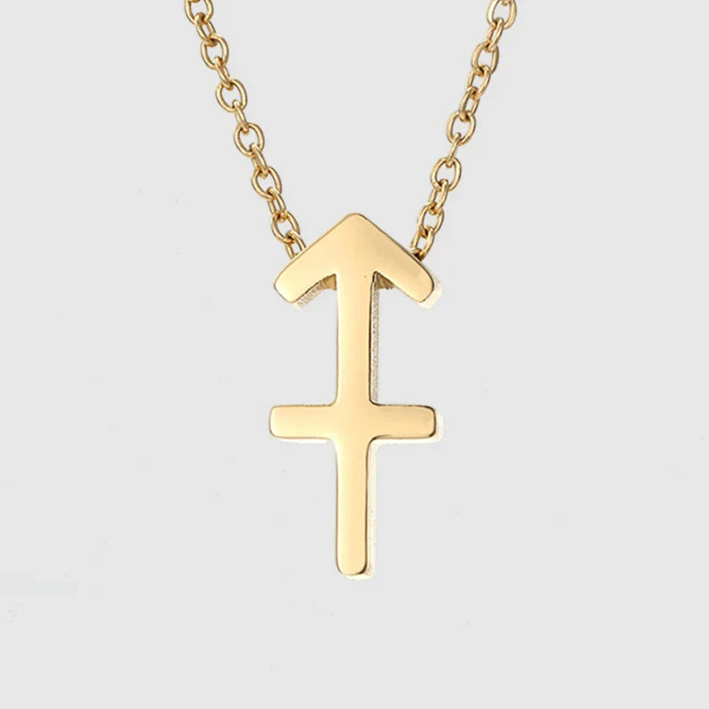 Zodiac Sign Splendour Necklace - Gold/Silver YX36093 Sagittarius