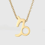 Zodiac Sign Splendour Necklace - Gold/Silver YX36093 Capricorn