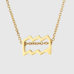 Zodiac Sign Splendour Necklace - Gold/Silver YX36093 Aquarius