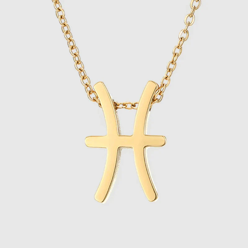 Zodiac Sign Splendour Necklace - Gold/Silver YX36093 Pisces