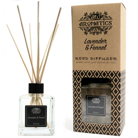 200ml Lavender & Fennel Essential Oil Reed Diffuser - ScentiMelti Wax Melts