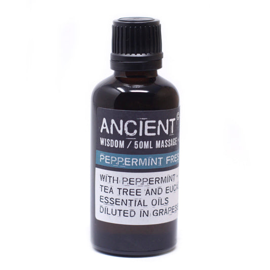 Peppermint Fresh Massage Oil - 50ml - ScentiMelti Wax Melts
