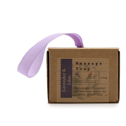 Boxed Single Massage Soaps - Lavender & Lilac - ScentiMelti Wax Melts