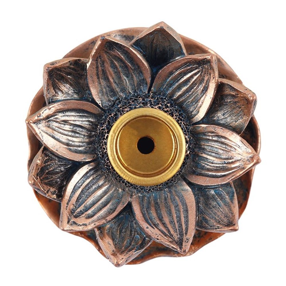 Bronze Lotus Backflow Incense Burner - ScentiMelti Wax Melts