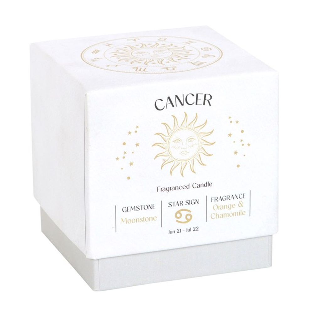 Cancer Orange & Chamomile Gemstone Zodiac Candle - ScentiMelti Wax Melts