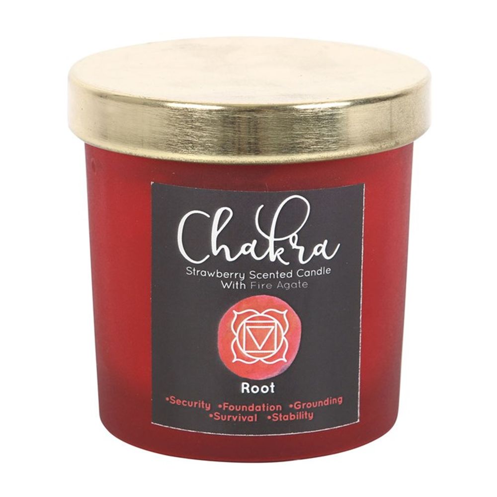 Root Chakra Strawberry Crystal Chip Candle - ScentiMelti Wax Melts