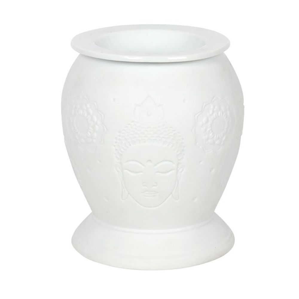 White Ceramic Buddha Electric Oil Burner - ScentiMelti Wax Melts