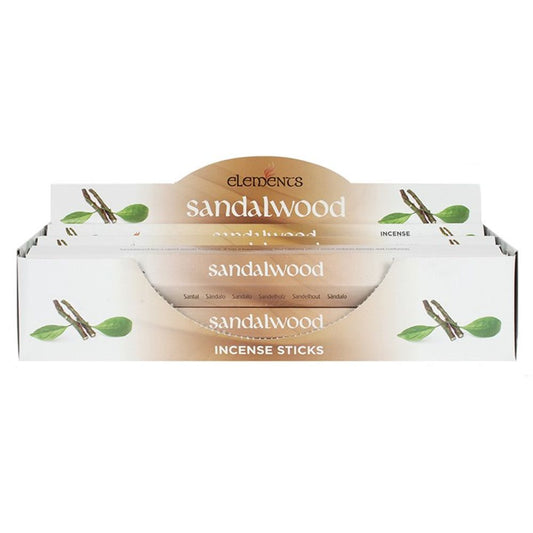 Set of 6 Packets of Elements Sandalwood Incense Sticks - ScentiMelti Wax Melts