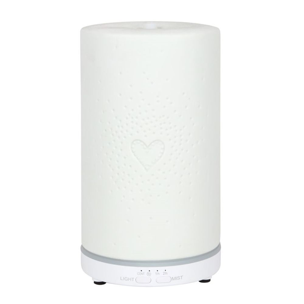 White Ceramic Heart Scatter Electric Aroma Diffuser - ScentiMelti Wax Melts