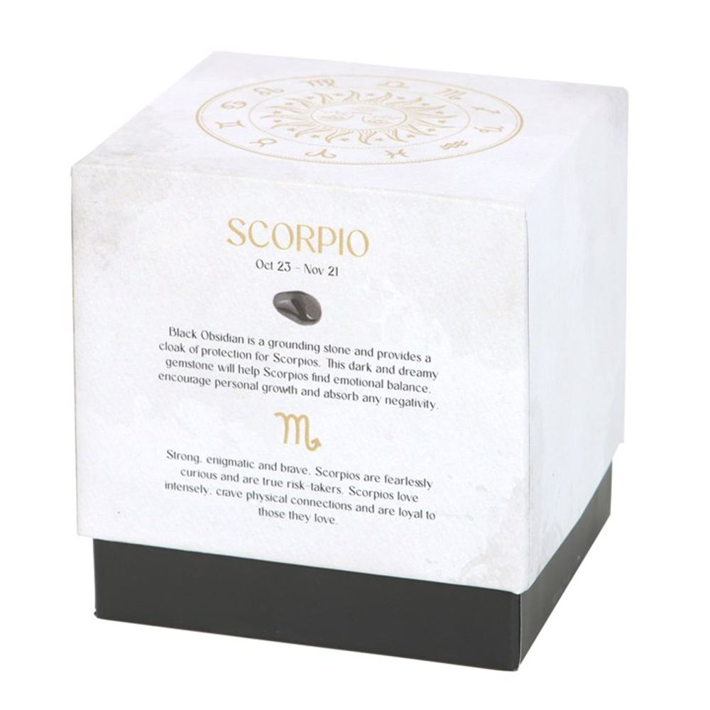 Scorpio Black Oudh Gemstone Zodiac Candle - ScentiMelti Wax Melts