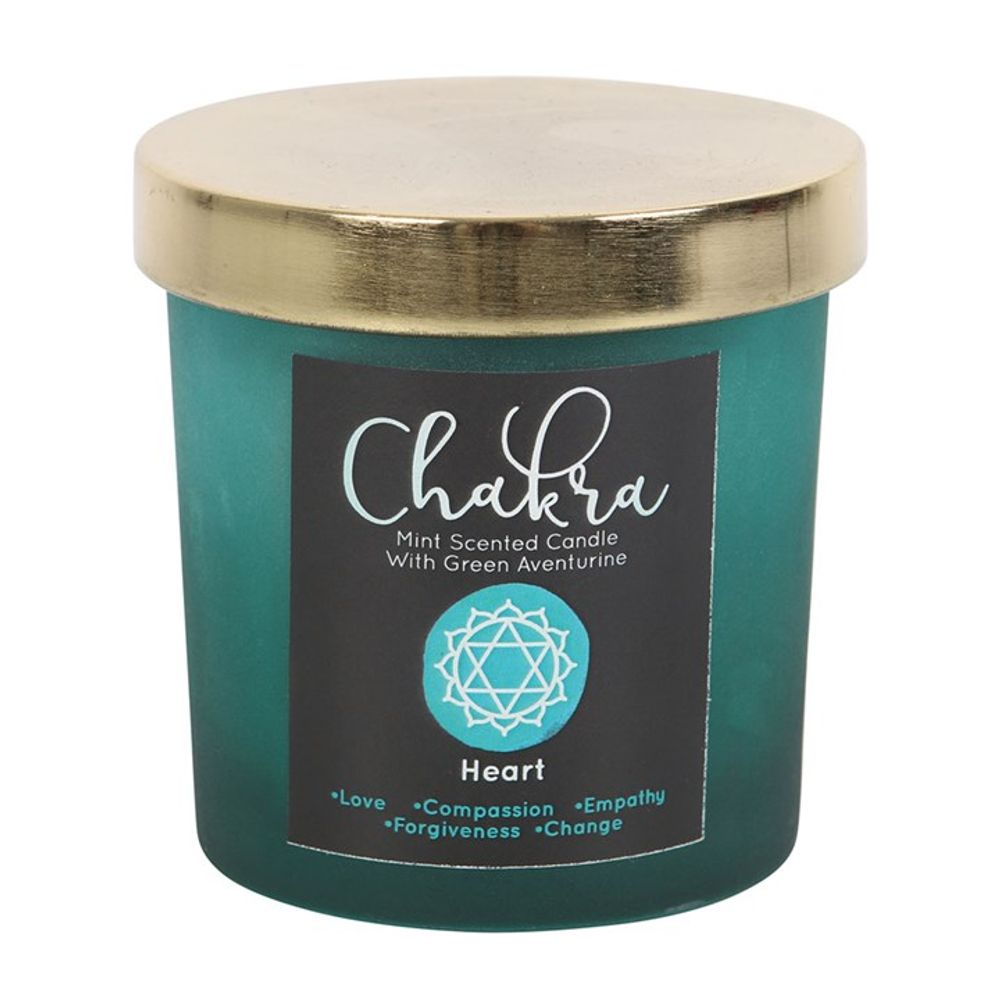Heart Chakra Mint Crystal Chip Candle - ScentiMelti Wax Melts