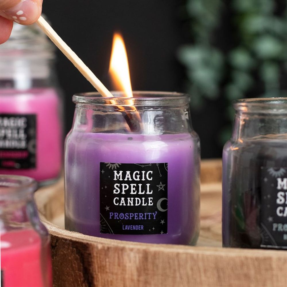 Lavender 'Prosperity' Spell Candle Jar - ScentiMelti Wax Melts
