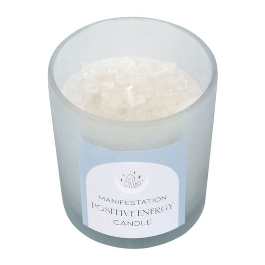 Positive Energy White Sage Crystal Chip Candle - ScentiMelti Wax Melts