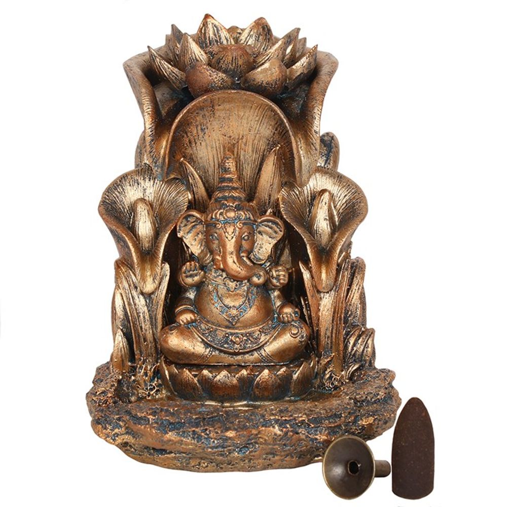 Bronze Ganesh Backflow Incense Burner - ScentiMelti Wax Melts