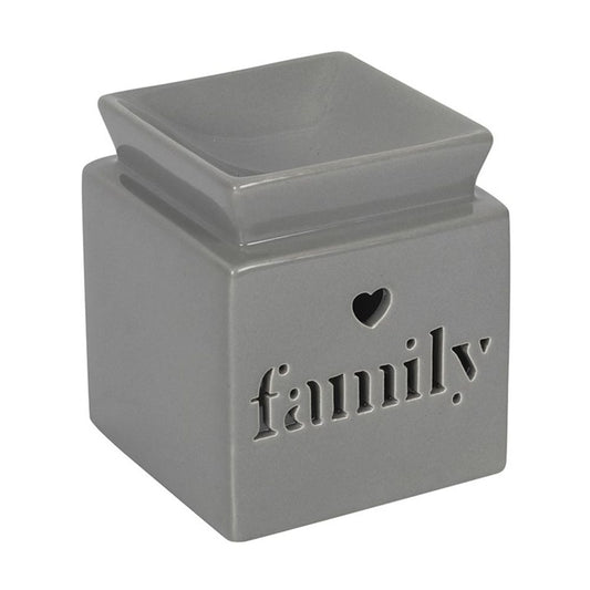 Grey Family Cut Out Oil Burner - ScentiMelti Wax Melts