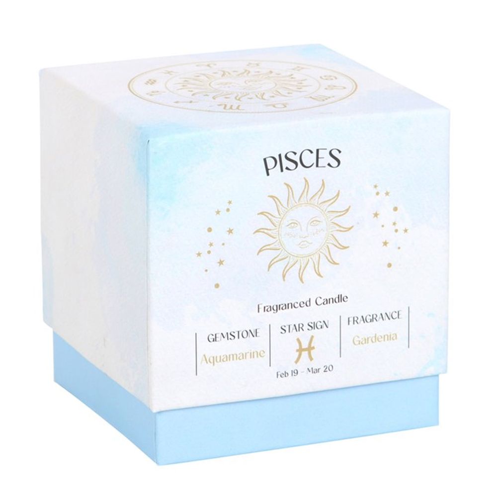 Pisces Gardenia Gemstone Zodiac Candle - ScentiMelti Wax Melts